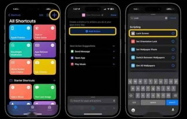 汉滨苹果14锁屏维修店分享iPhone14升级iOS16.4后如何创建锁屏快捷方式 